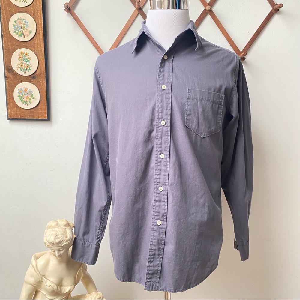 Lucky Brand Bohemian Embroidery Trim Button Up Shirt